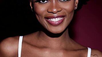 Skinny Naked Ebony Babe Alicia Reveals Her Black Pussy In The Bathtub