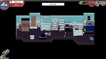 spooky milk life hentai game. rough femdom handjob at the gym