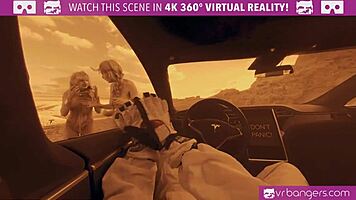 Two hot blonde babes fucking hard on mars in vr!