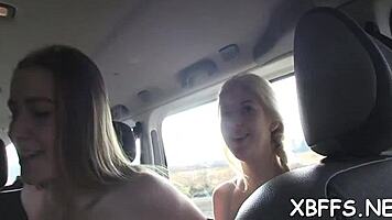 Pretty teens crave hardcore group blowjobs and intense fucking