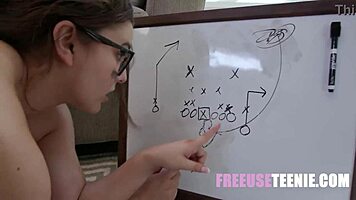 Intense Freeuse Threesome During Game Planning