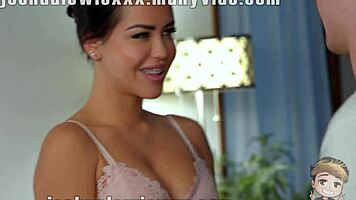 sexy cheating wife with perfect body bangs cable guy