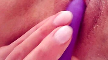 Stepsister With Anal Plug Masturbates Tight Pussy Close-Up!