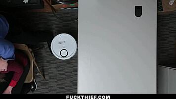 hot stepdaughter had to fuck cop to save her thief stepmom from big cock doggystyle