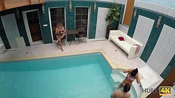 hidden cam adventures in a private pool with teen blowjobs and sex for cash