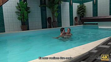 hidden cam adventures in a private pool with teen blowjobs and sex for cash