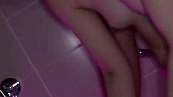 Unsatisfied gal squirts hard in homemade blowjob