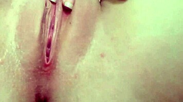 she masturbates with toys close-up