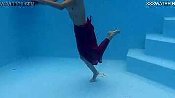 Tiny Skinny Pornstar Hermione Ganger Splashing in the Pool