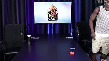 Wow, that big black cock is huge! She measures and sucks it!