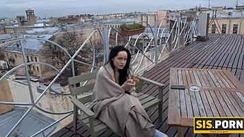 brunette teen enjoys taboo sex in shower to quit smoking