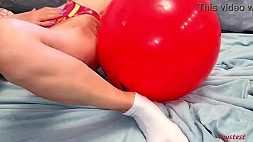 Feeling the space hopper invade my holes in this intense double penetration.