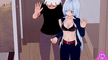 i ride miwa's petite body, feeling her small tits as she blows and jerks me to cumshot