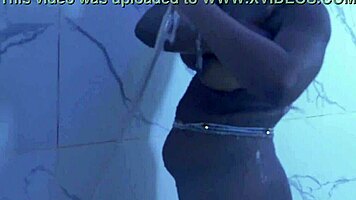 Step Uncle videobombed Teen with big boobs while showering and proceeded to sexually harassed her