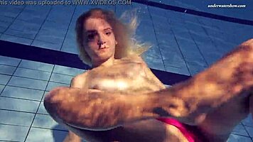 Absolute underwater blonde beauty Elena Proklova with natural tits