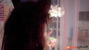 spooky halloween fuck with petite miss foxy elise and her roomie, big ass cumshot in taboo teen hardcore. amateurs get wild with tits out.