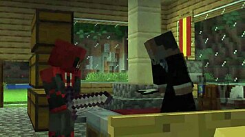 Spiderman fucks Mariano Rajoy so hard in Minecraft cosplay! 😈