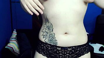 Sexy teen 18+ with juicy ass is playing with big dildo on webcam