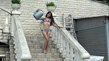 i can't believe how hot irina aka stephanie moon is as a russian brunette teen pornstar in public underwater scenes