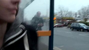 Naughty Brunette Babe Leyla Outdoors