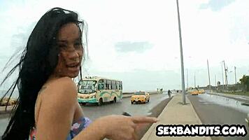 this beautiful blue eyed latina teen fucking us hard on vacation, her big ass bouncing?