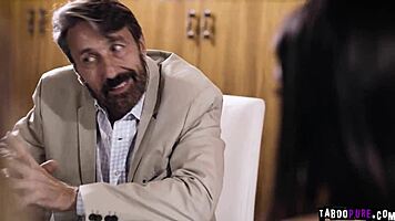 Emily and Naomi start threesome with stepdad Steve