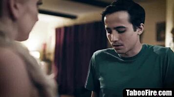 stepmom gets drilled in every hole by stepdaddy & stepson