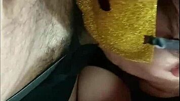 after school, i give my friend a blowjob, and he takes advantage by deepthroating me hard