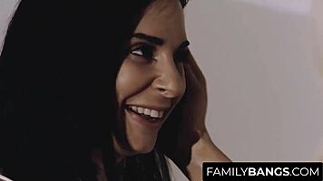 Rebel Stepmom Lures Nerd Stepdaughter Elsa Jean with Joanna Angel's Seduction