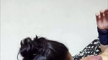 Novinha Nerd White Moon Boldly Sucks Favelado on Webcam in Amateur Couple Scene