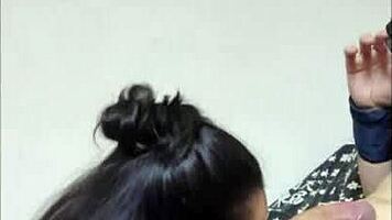 Novinha Nerd White Moon Boldly Sucks Favelado on Webcam in Amateur Couple Scene