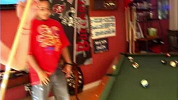 my step sister is pool hall slut outdoors