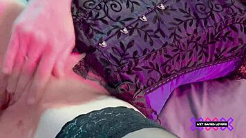 Pink Nina Vicious Reveals Wet Pussy in Lingerie Anal