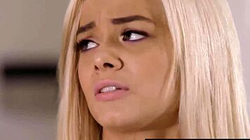 tiny teen learns wild sex tricks from stepmom Jasmine Jae and Elsa Jean at familybangs com.