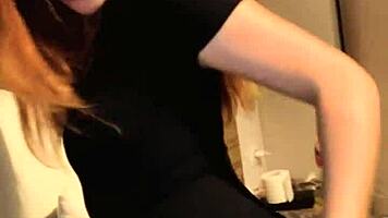 Ritafox, the redhead Russian teen, flaunts her juicy, firm ass in close-up.