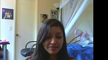 Curvy Brunette Teen 18+ Plays Wii Naked on Webcam in Cute Homemade Show