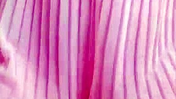 Young Student Boldly Shows Big Tits and Plays with Them Intensely.