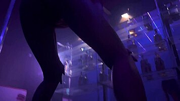 In São Paulo, skinny young girl deepthroats at swing party