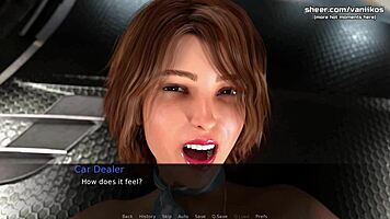 Betrayed petite redhead teen gets anal fucked by teacher's monster cock in gameplay.