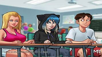 summertimesaga - wet shower lessons with teen hentai creampie delayed after e2