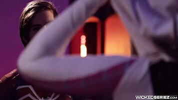 yo blake blossom, riding that monster cock in spidey pool parody scene 3 by axel braun! 😜