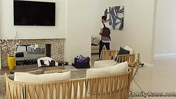 Smoking hot threesome with the new stepsis and playfellow.