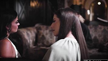 Lesbian Couple Facesits And Sucks Priest To Orgasm