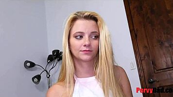 Step Daughter Riley Star Receives Oral Blowjob with Small Tits Exposed