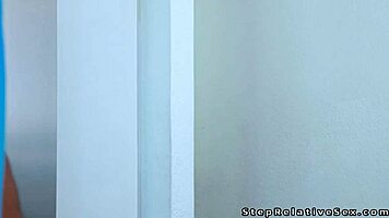 man fucks natural tits stepdaughter riding in the pool and doggystyle in the bedroom