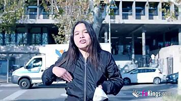 19yo College Babe Naked In Street And Fucked!