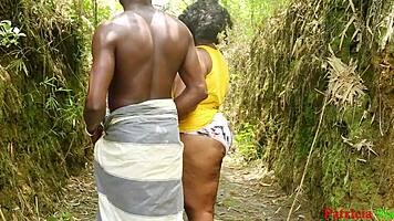 Blind lady gets fucked outdoors by stranger