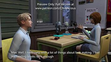 Study time turns into sexy time with cute teen babe in hentai anime style