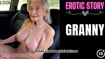 granny hitchhiker story unfolds with a blowjob from an old granny in part 1