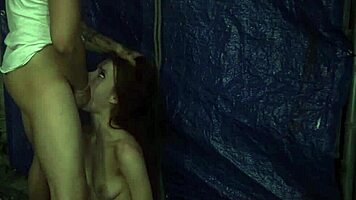 anya olsen bound in rough outdoor public bondage hookup with domination